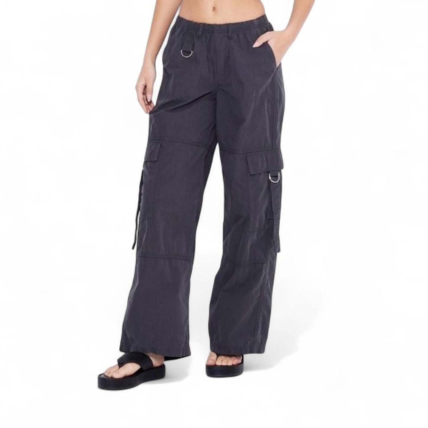 Wild Fable Women's Mid Rise Wide Leg Relaxed Cargo Pants, XS