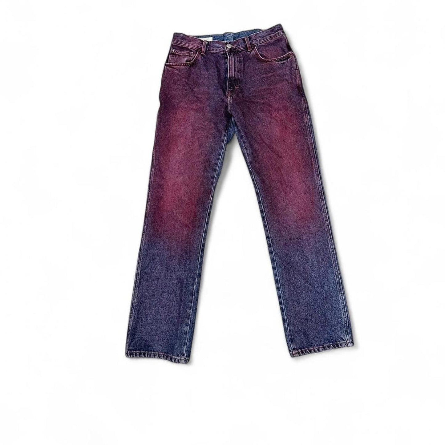 Zara Straight Fit Spray Denim Jeans, Size US 31